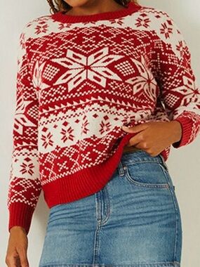 Your Favorite Fair Isle Sweater - Red